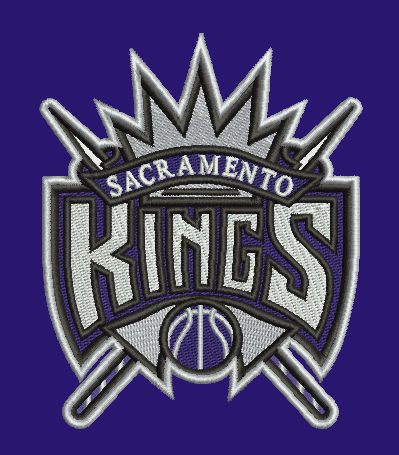 Kings logo embroidery digitizing